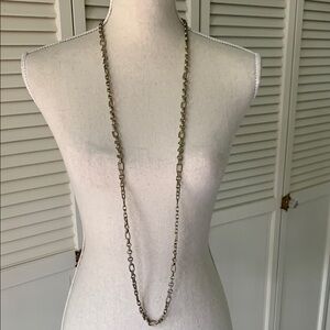 Classic Brass Colored Long Chain Necklace